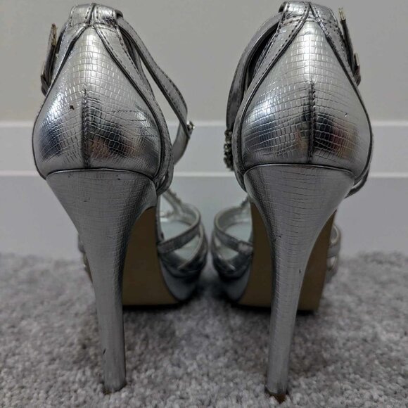 Silver Aldo Rhinestone Heels (size 6) - Picture 5 of 5